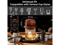 Thumbnail for Whiskey Smoker Kit with Torch 6 Wood Chips 2 Glasses
