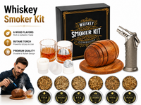 Thumbnail for Whiskey Smoker Kit with Torch 6 Wood Chips 2 Glasses