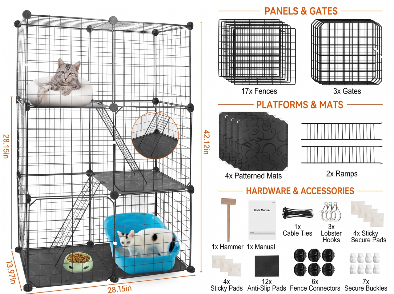 Cat Cage Enclosure Crate