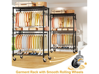 Thumbnail for Rolling Clothes Rack