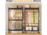 Thumbnail for Rolling Clothes Rack