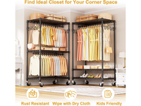 Thumbnail for Rolling Clothes Rack