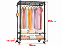 Thumbnail for Rolling Clothes Rack