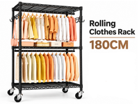 Thumbnail for Rolling Clothes Rack