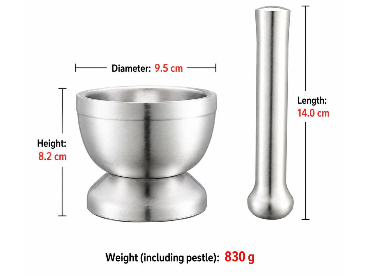 Stainless Steel Mortar and Pestle Spice Grinder