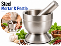 Thumbnail for Stainless Steel Mortar and Pestle Spice Grinder