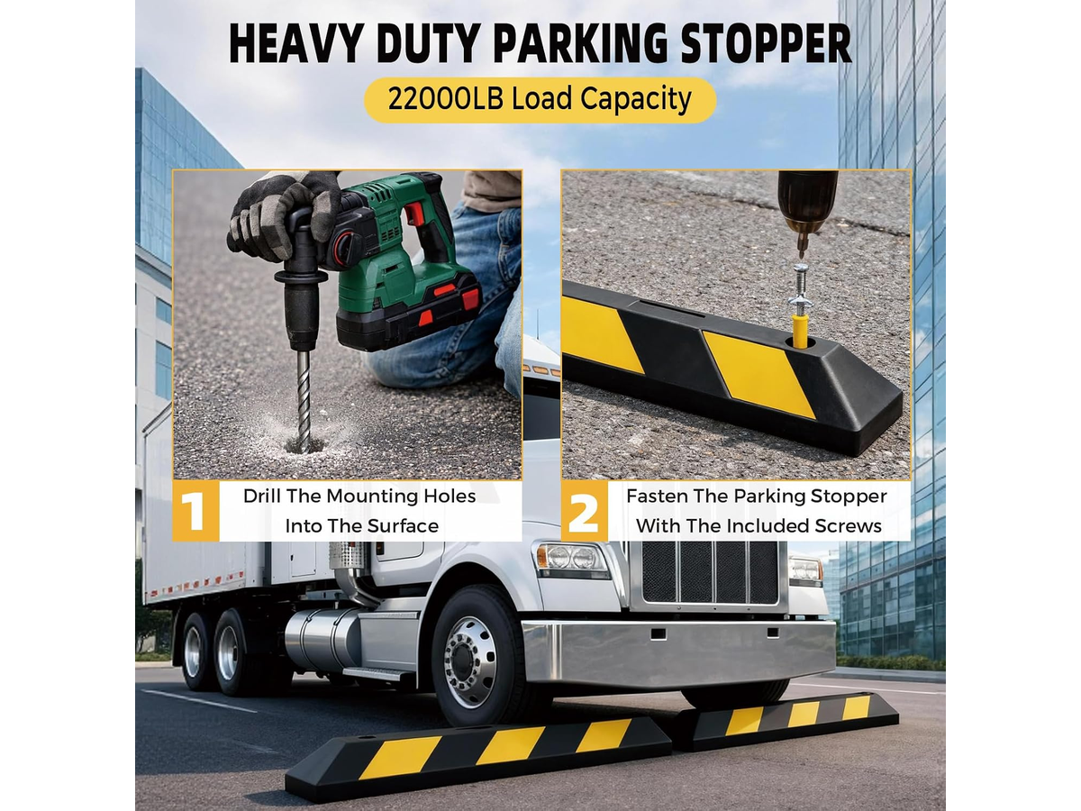 Rubber Parking Wheel Stops 2PCS