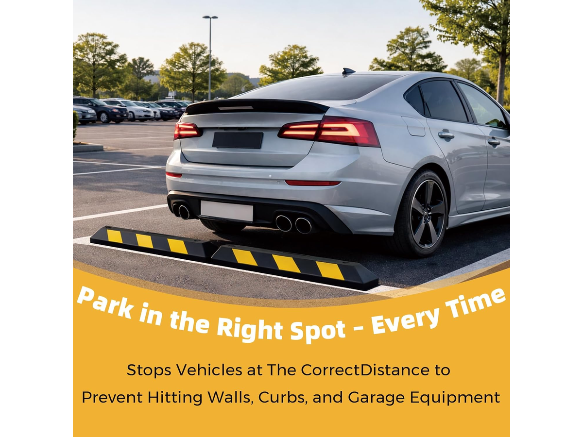 Rubber Parking Wheel Stops 2PCS