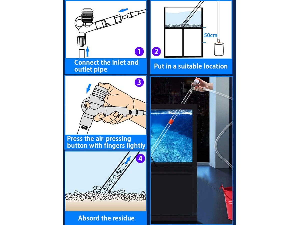 Aquarium Gravel Cleaner Kit Fish Tank