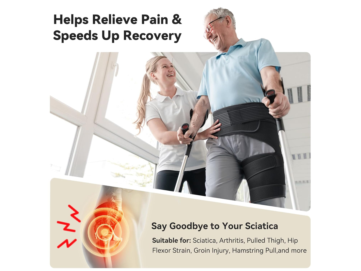 Hip Brace for Women & Men Adjustable Hip Support Wrap