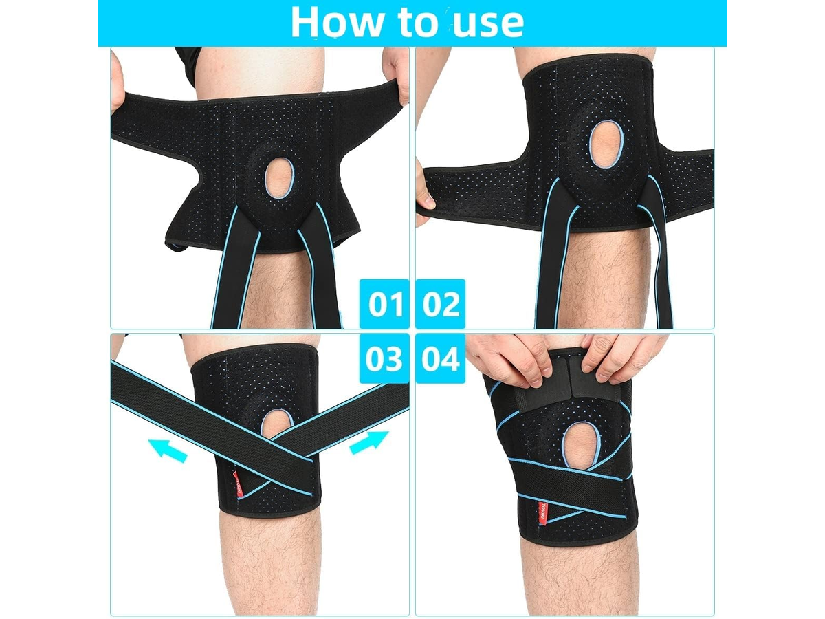 Knee Support 2 Pack with Dual Spring Support