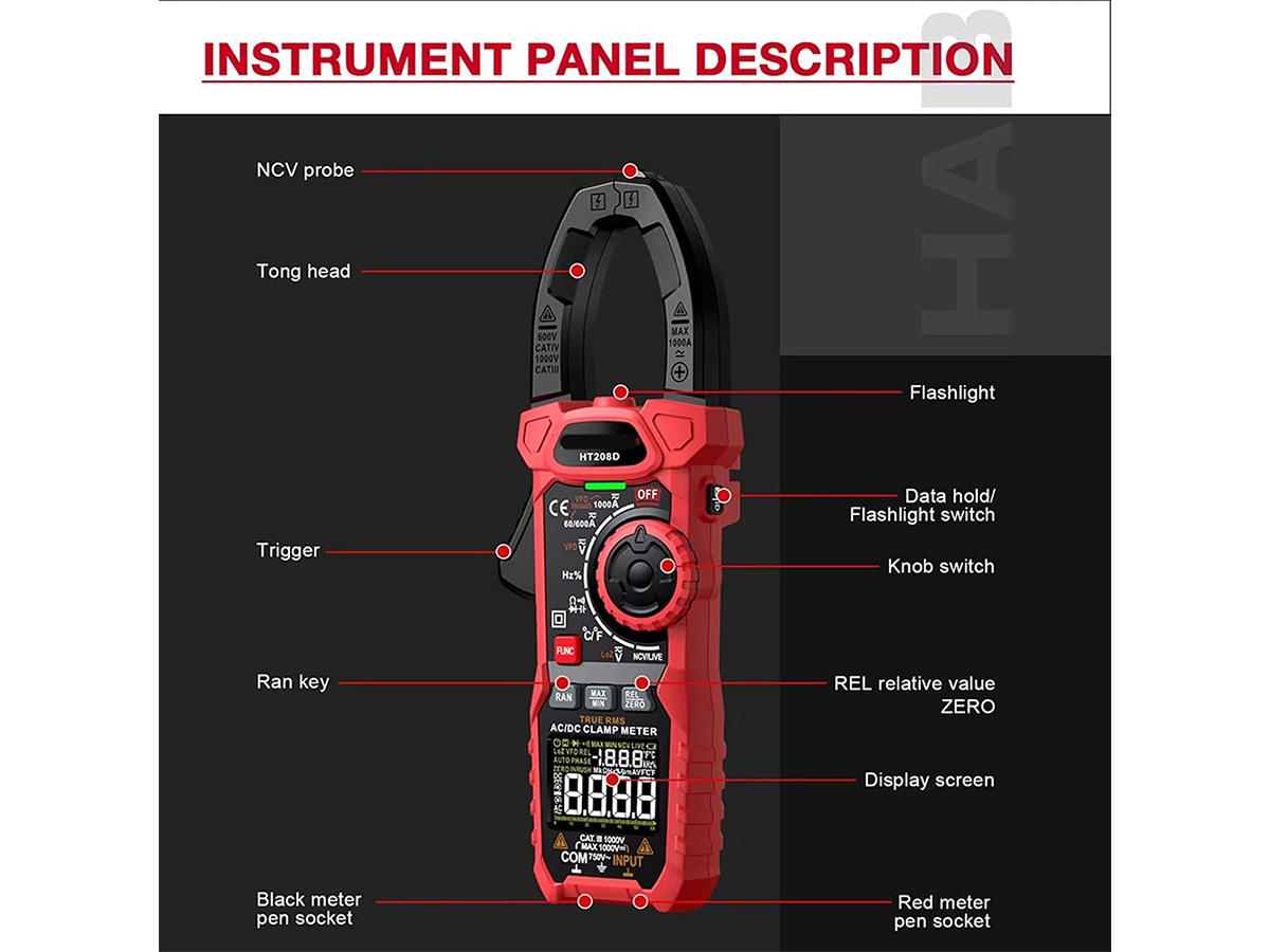 Digital Clamp Meter Multimeter