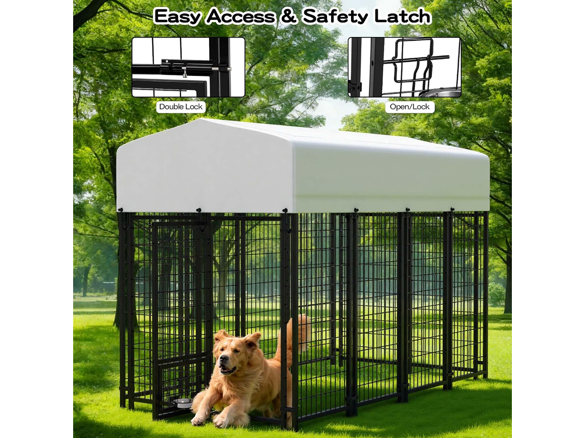 Outdoor Dog Run with Shade Sail