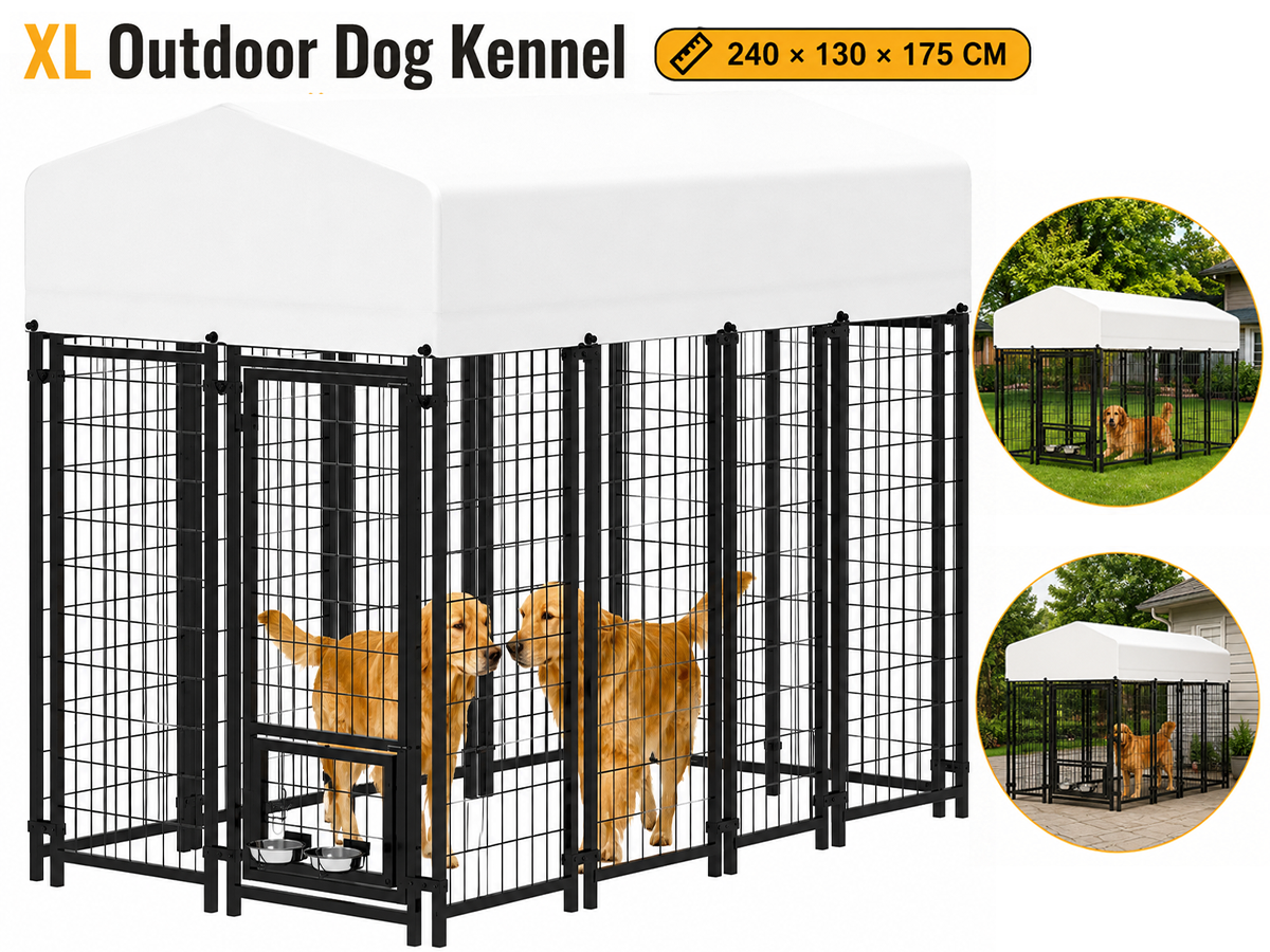 Outdoor Dog Run with Shade Sail