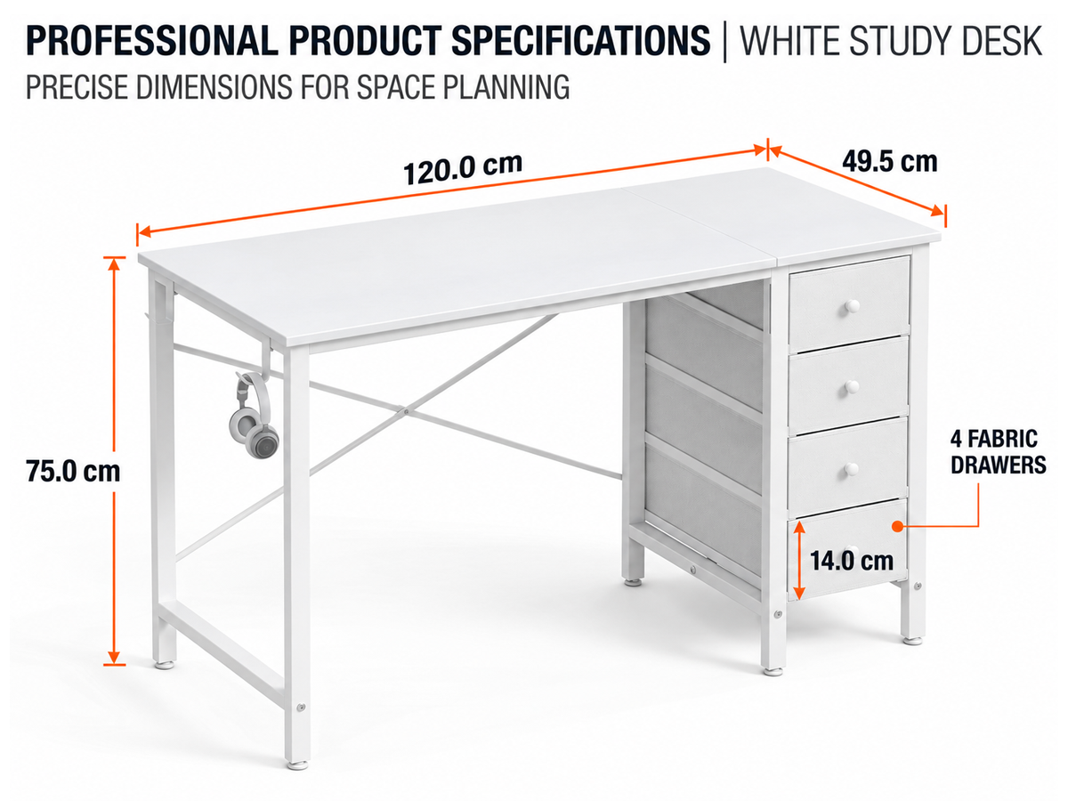 Computer Desk with Drawers