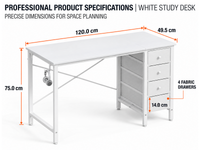Thumbnail for Computer Desk with Drawers