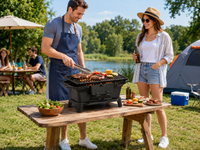 Thumbnail for Hibachi Style Cast Iron Charcoal BBQ Grill