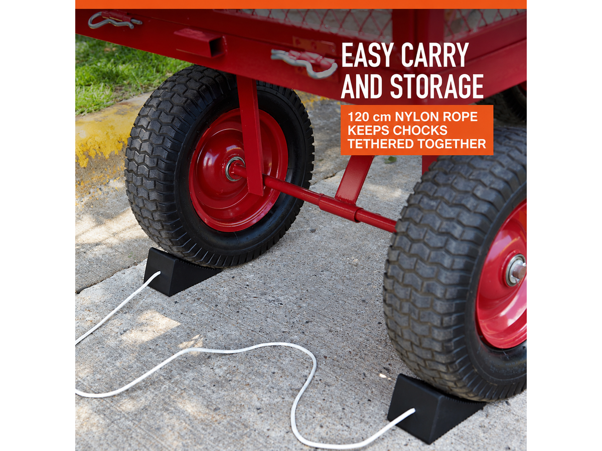 Rubber Wheel Chock 2 Pack