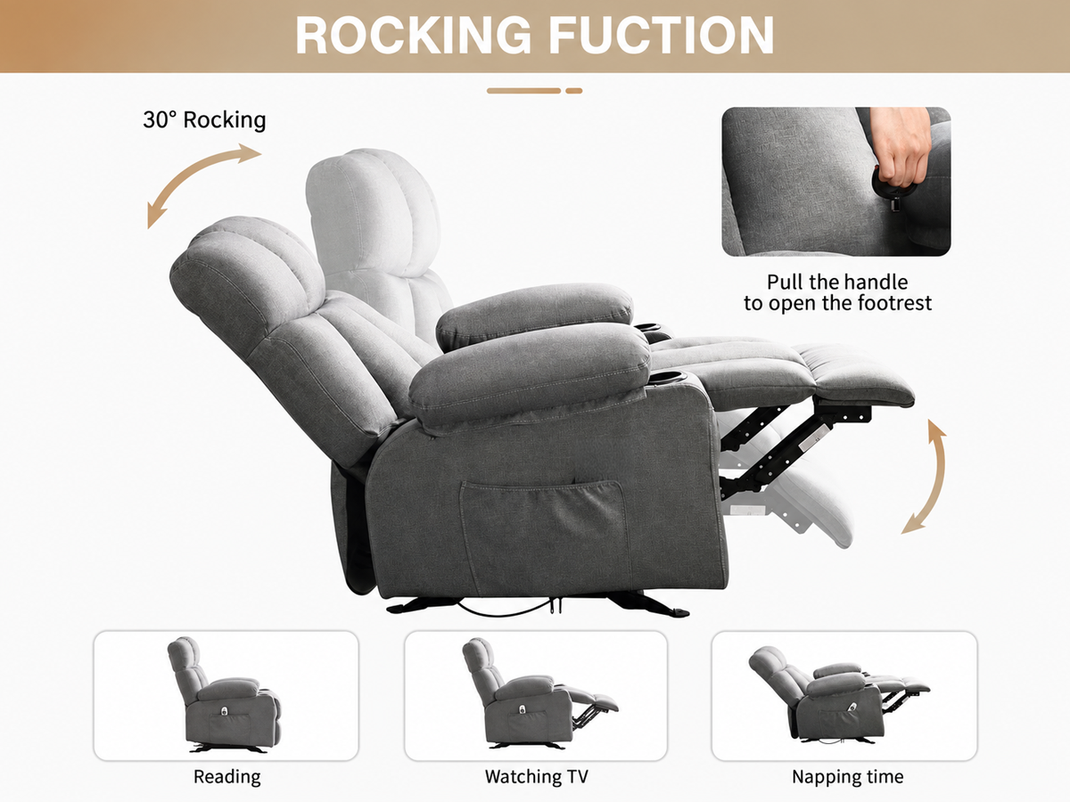 Recliner Chair with Heat Massage