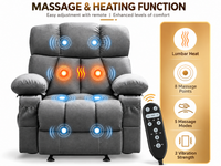 Thumbnail for Recliner Chair with Heat Massage