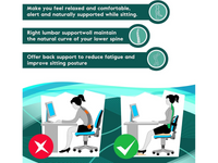 Thumbnail for Ergonomics Seat Back Support Mesh Lumbar Lower Brace Support