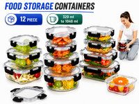 Thumbnail for 12 Piece Glass Storage Containers with Lids