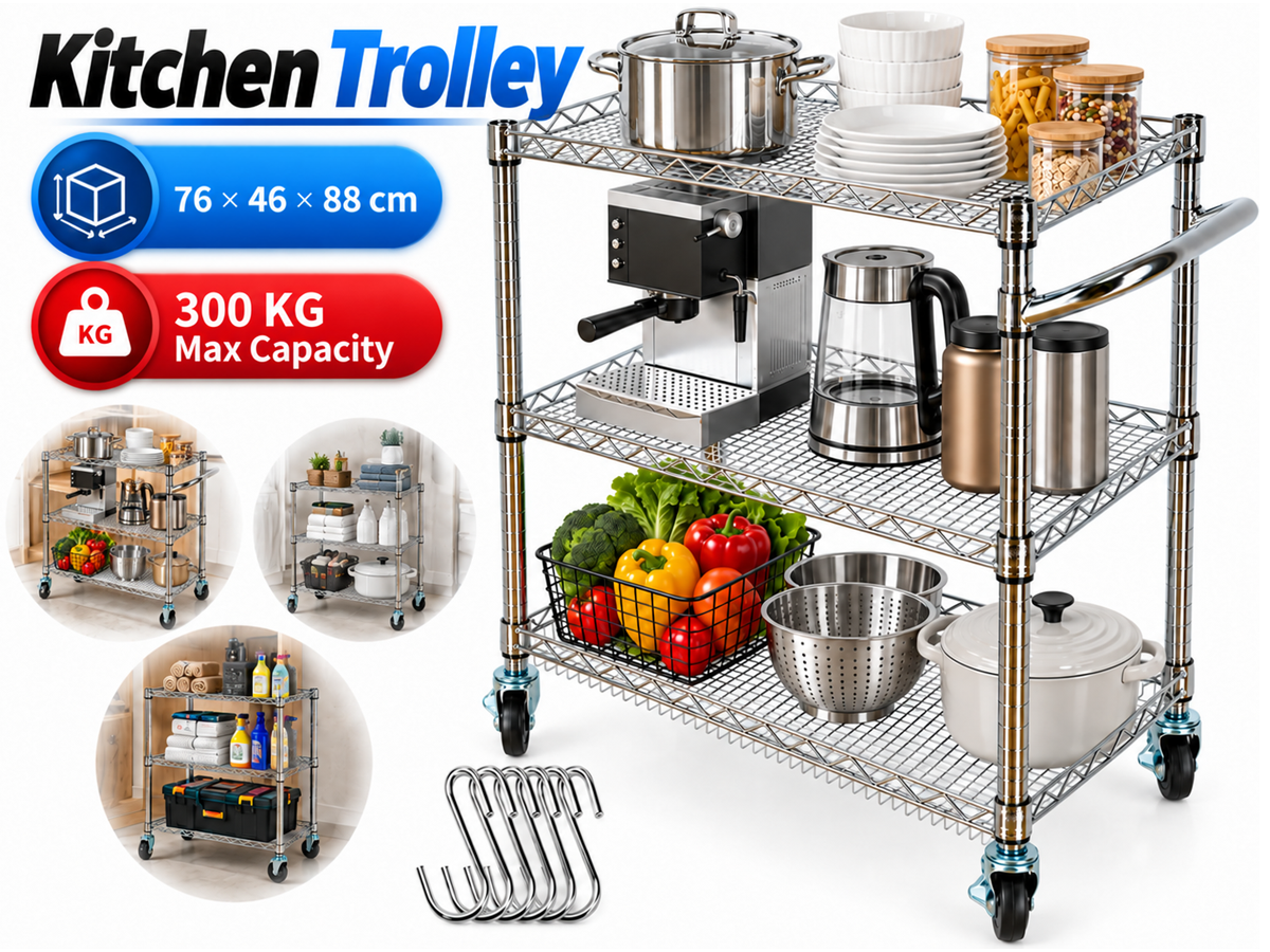 Kitchen Trolley 3 Tier