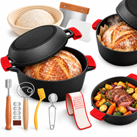 Thumbnail for Cast Iron Dutch Oven Kitchen Bread Baking Pot