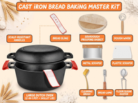 Thumbnail for Cast Iron Dutch Oven Kitchen Bread Baking Pot