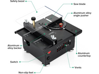 Thumbnail for Mini Table Saw Electric Desktop Saws