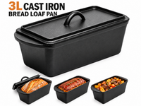 Thumbnail for Cast Iron Pot Dutch Oven Loaf Pan with Lid