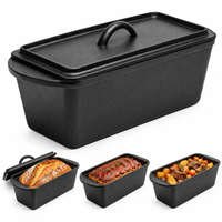 Thumbnail for Cast Iron Pot Dutch Oven Loaf Pan with Lid