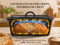 Thumbnail for Cast Iron Pot Dutch Oven Loaf Pan with Lid