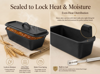 Thumbnail for Cast Iron Pot Dutch Oven Loaf Pan with Lid