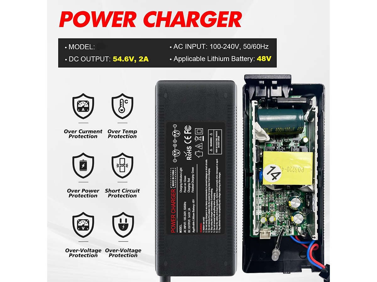54.6V 2A Electric Scooter Charger