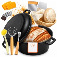 Thumbnail for Cast Iron Dutch Oven 2 in 1 Cast Iron Dutch Oven Skillet Lid Set