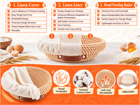 Thumbnail for Sourdough Starter Kit with Bread Proofing Basket
