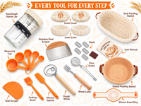 Thumbnail for Sourdough Starter Kit with Bread Proofing Basket