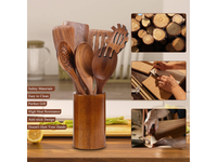Thumbnail for Wooden Kitchen Utensils Set