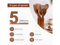 Thumbnail for Wooden Kitchen Utensils Set