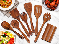 Thumbnail for Wooden Kitchen Utensils Set