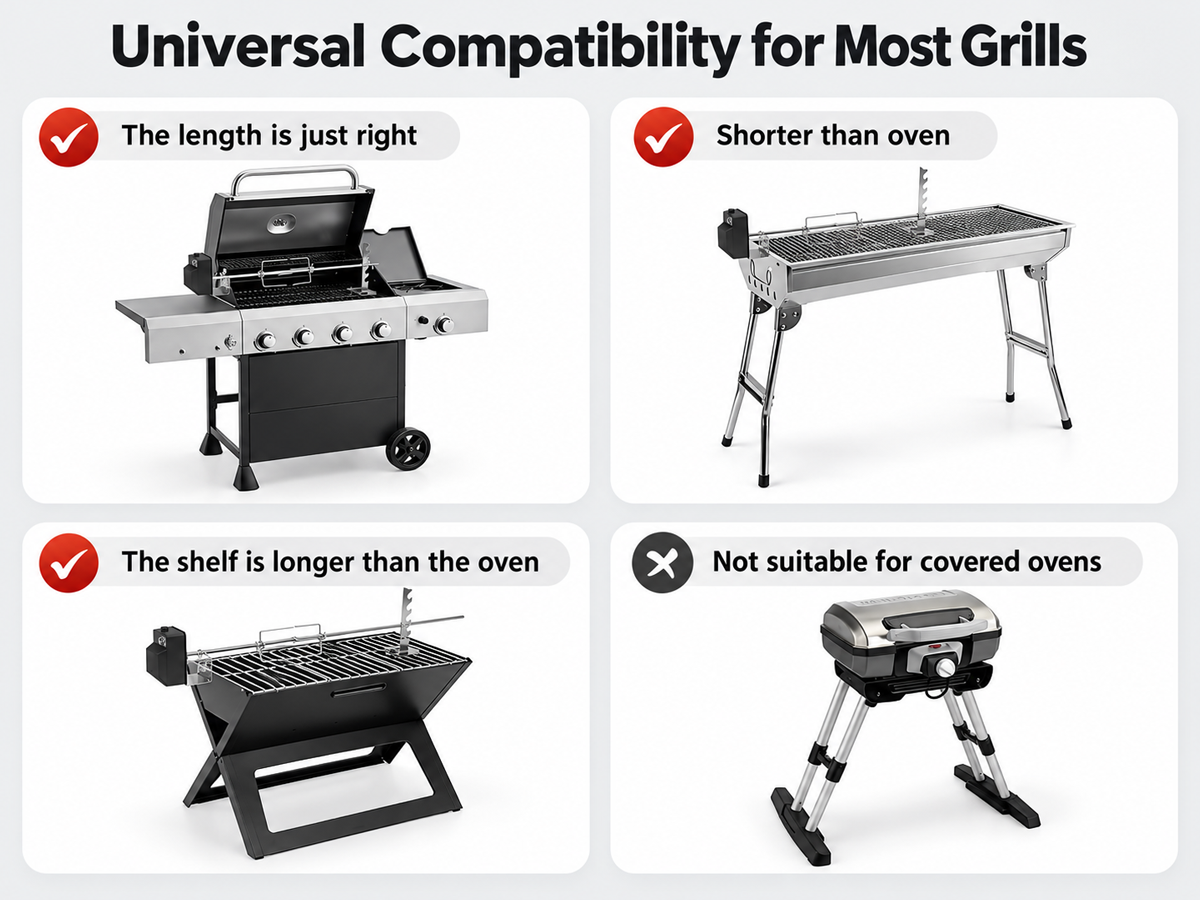Electric BBQ Rotisserie Grill Kit