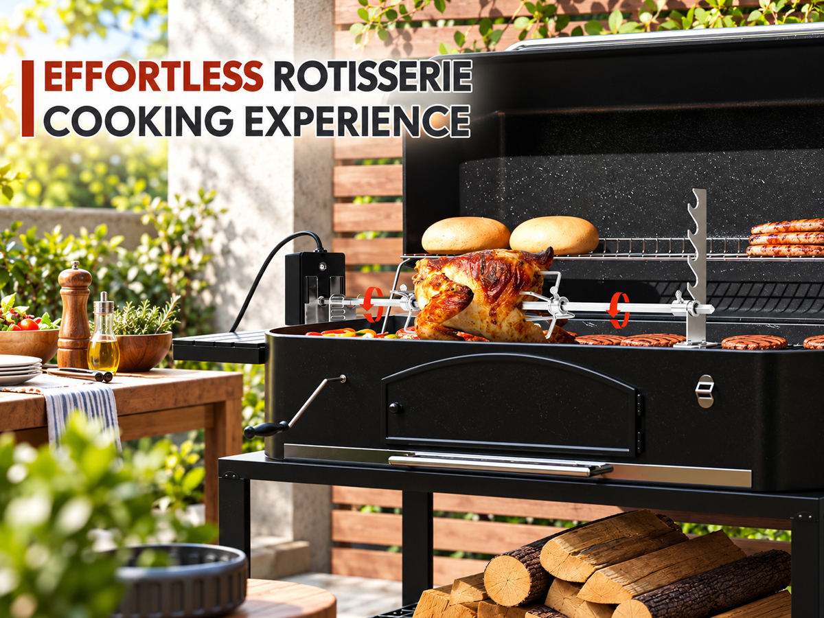 Electric BBQ Rotisserie Grill Kit