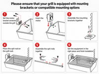 Thumbnail for Electric BBQ Rotisserie Grill Kit