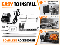 Thumbnail for Electric BBQ Rotisserie Grill Kit