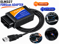 Thumbnail for ELM327 OBD2 Scanner USB Android Adapter