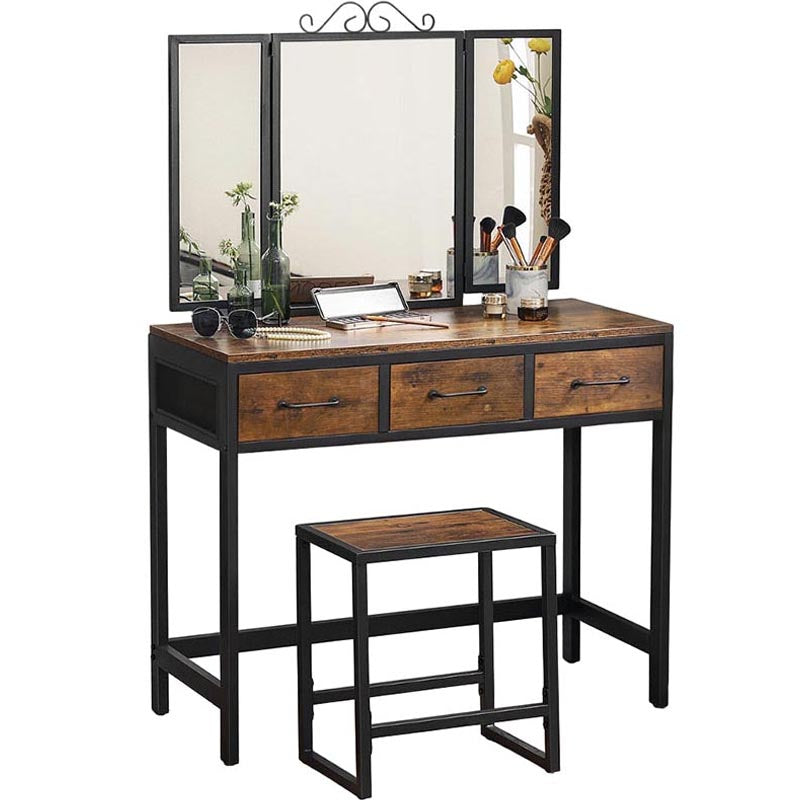 Dressing table and stool set in modern style
