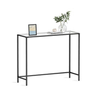 Thumbnail for Console table sturdy frame under glass top
