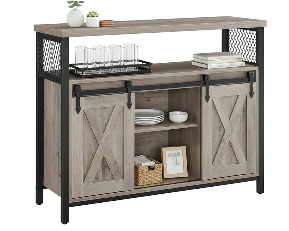 Kitchen cabinet drawer grey black sliding doors