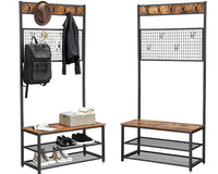 Thumbnail for Coat rack bench used for sitting and shoe removal